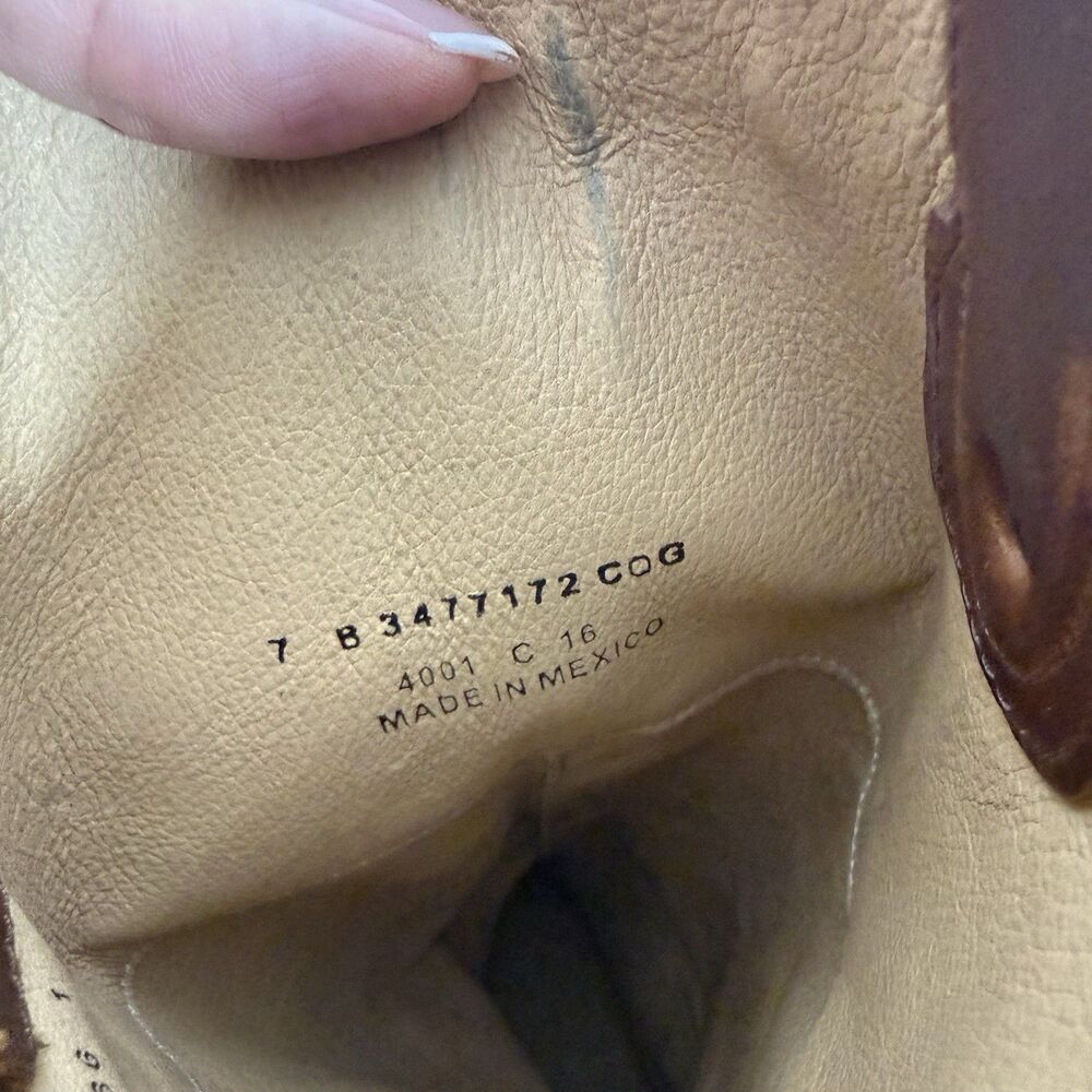 Frye Melissa Leather Riding Boots Women 7 Brown Distressed Button 2 Equestrian - Picture 12 of 16